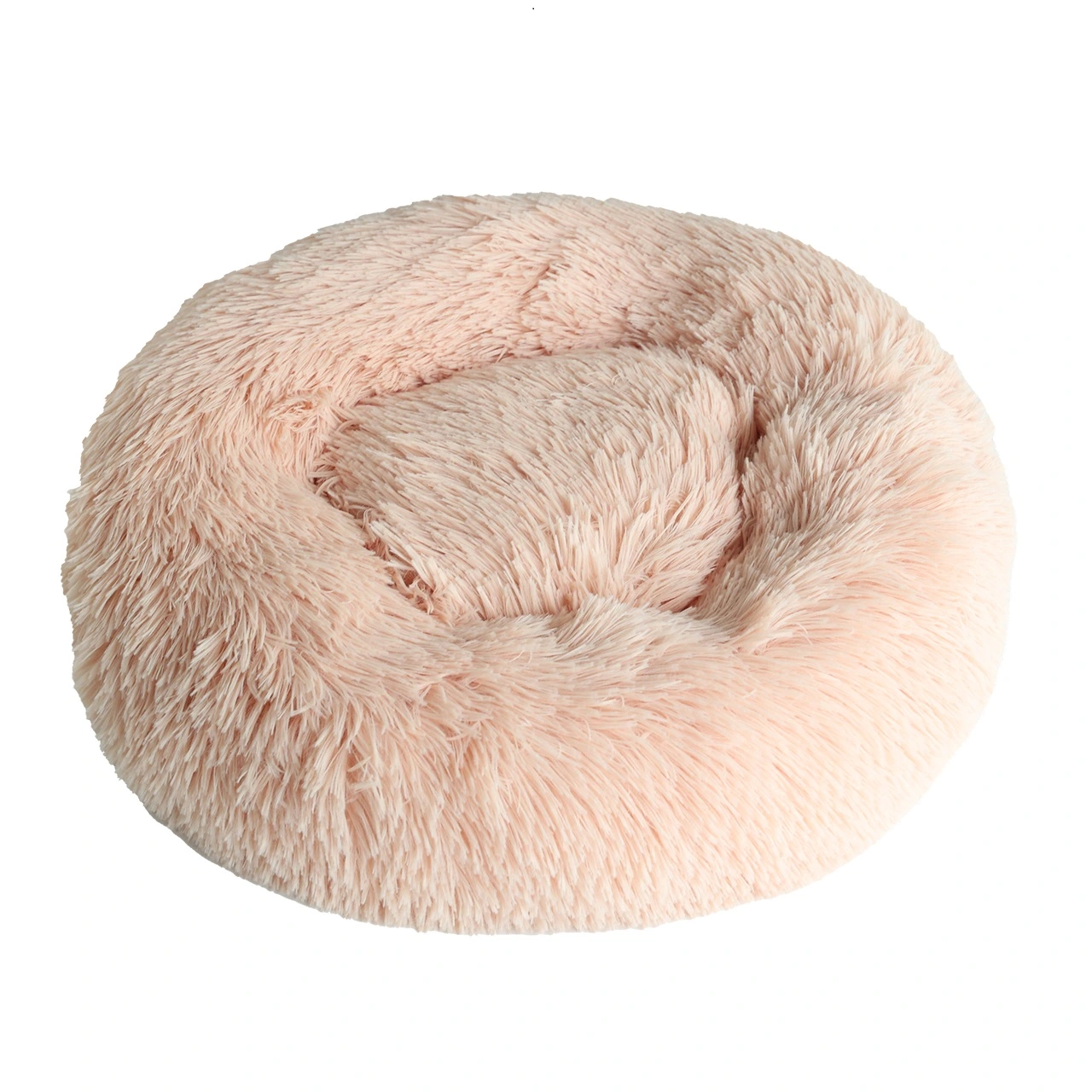 Donut Cozy Hundeseng Laksefarvet 50 cm - blød seng til små hunde